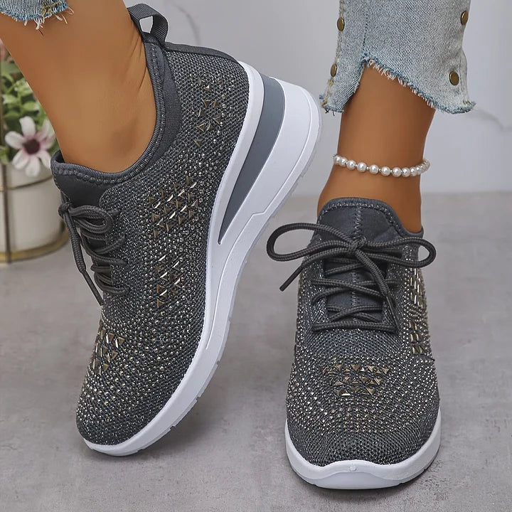 Zielka – Chaussures orthopédiques à la mode avec zircone cubique