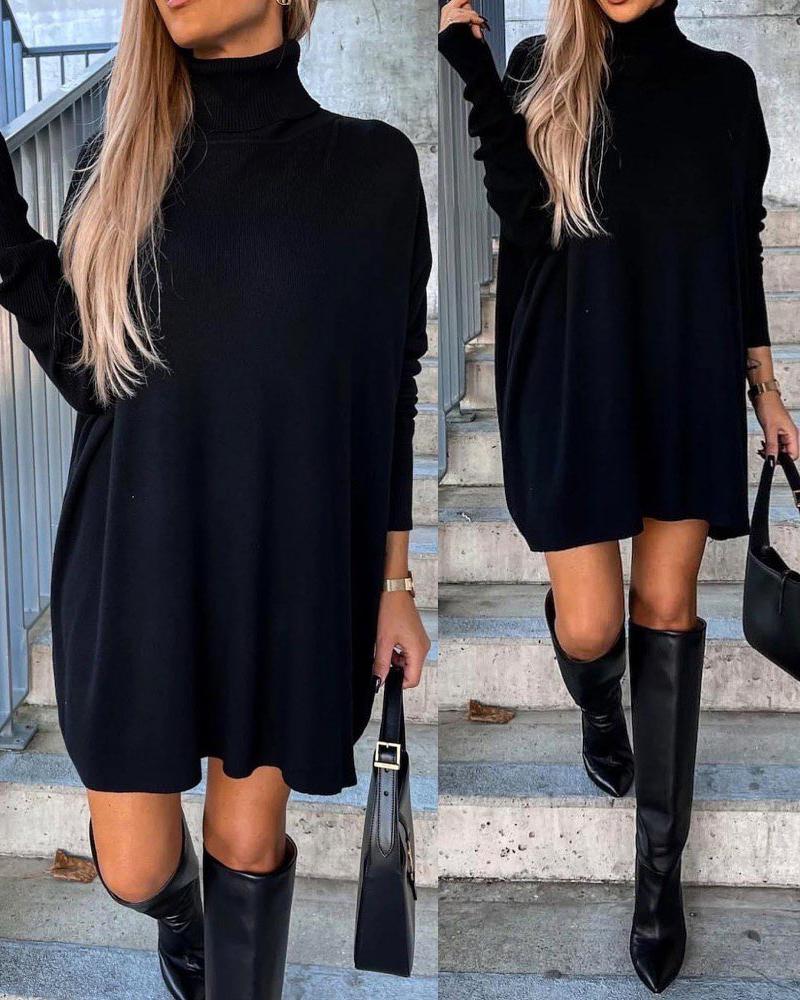 Mira - Robe avec un col roulé et un pull