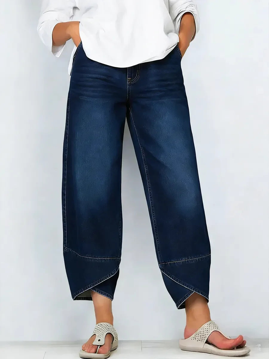 Myrissa – Jean femme imprimé croisé