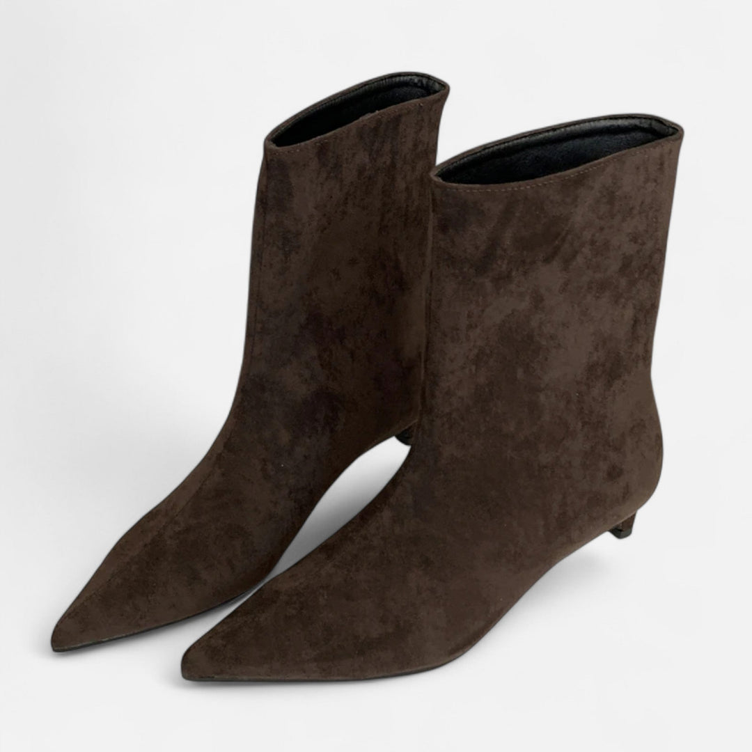 Ancienne Monde | Bottes vintage à talons bas avec une pointe