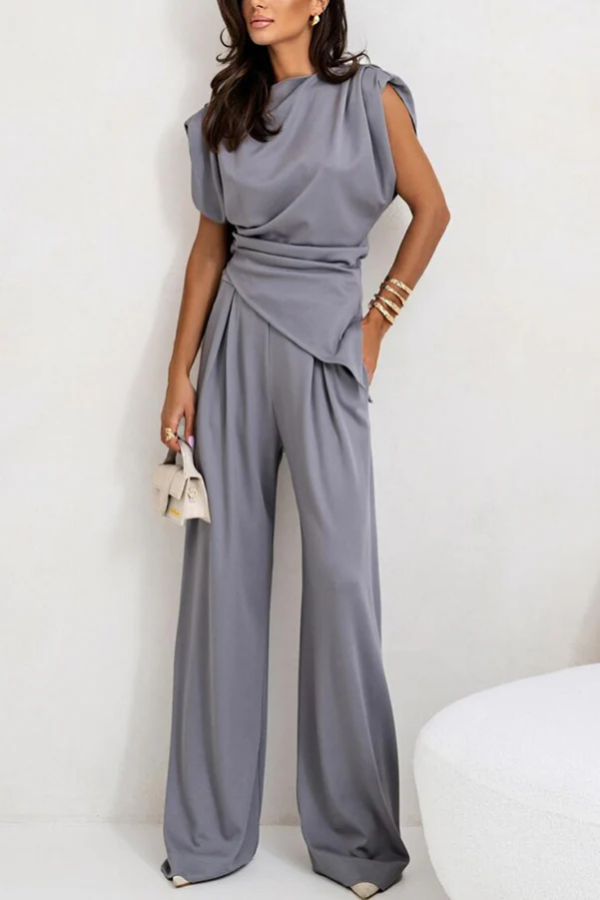 Czesława – Ensemble haut et pantalon élégant