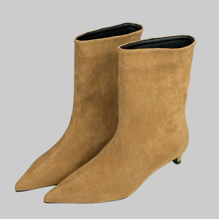 Ancienne Monde | Bottes vintage à talons bas avec une pointe
