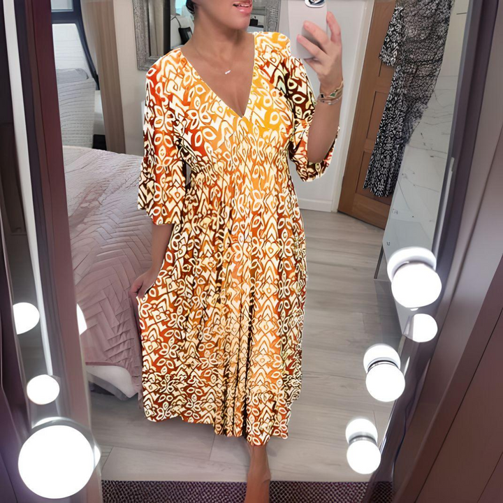 Héloïse | Robe Midi Imprimée