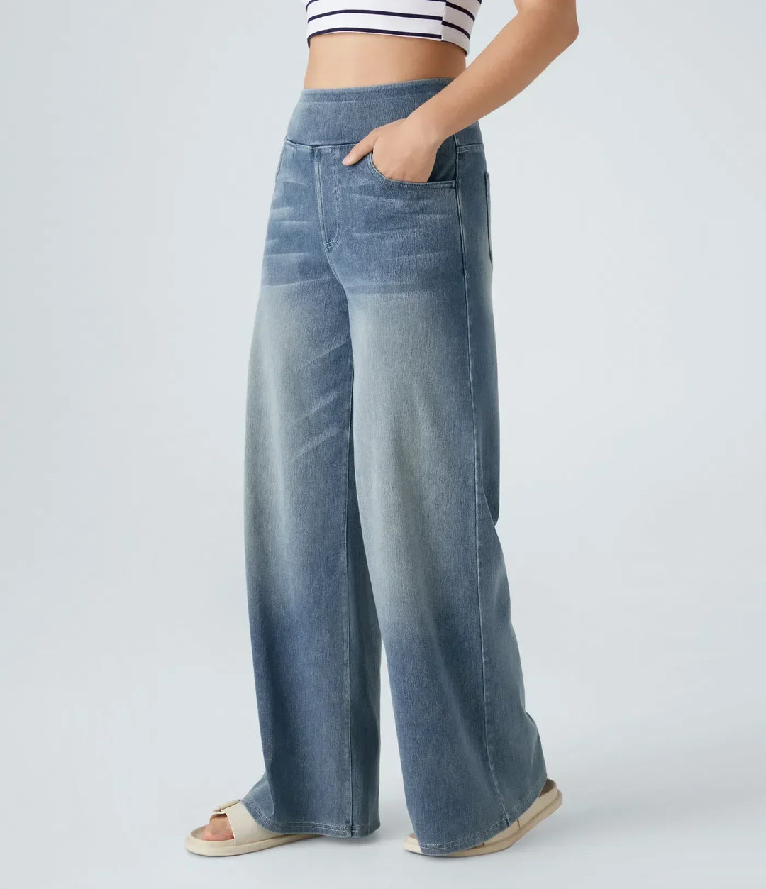 Wszemiła – Pantalon taille haute confortable