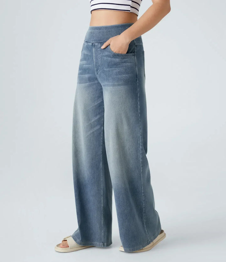 Wszemiła – Pantalon taille haute confortable