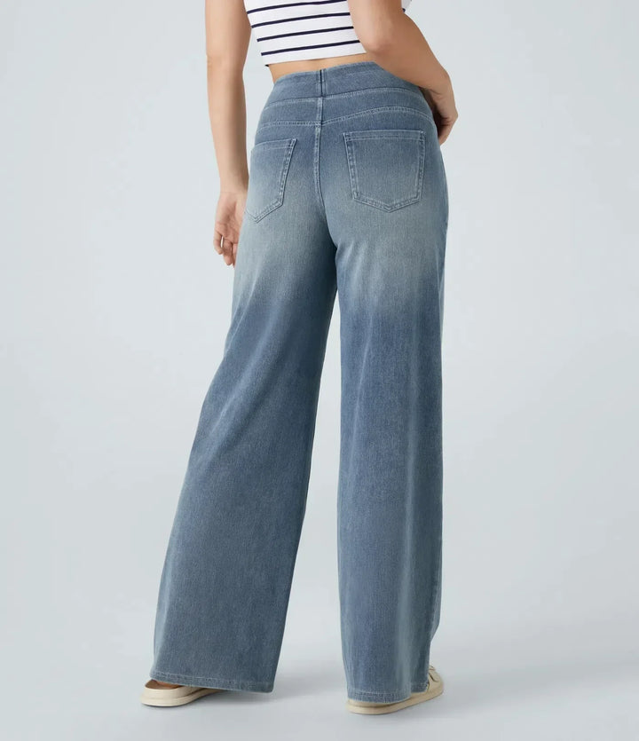 Wszemiła – Pantalon taille haute confortable