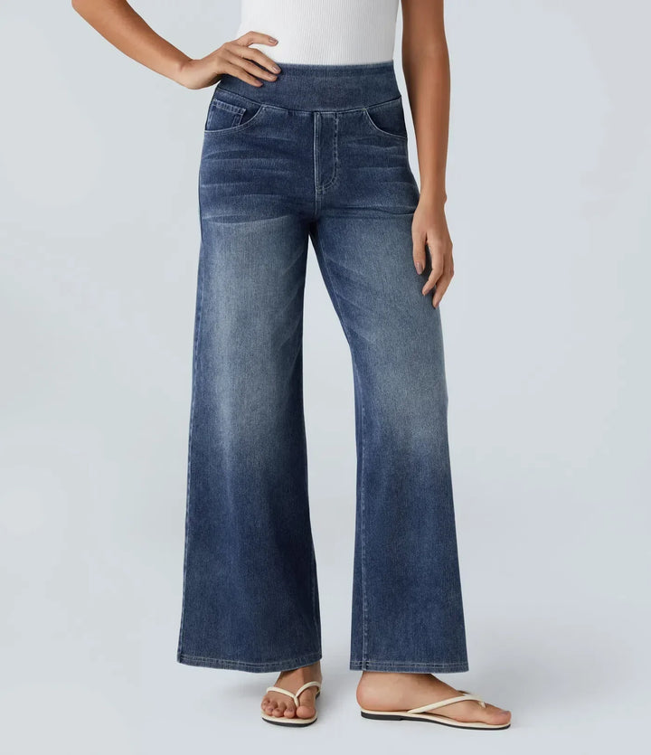 Wszemiła – Pantalon taille haute confortable