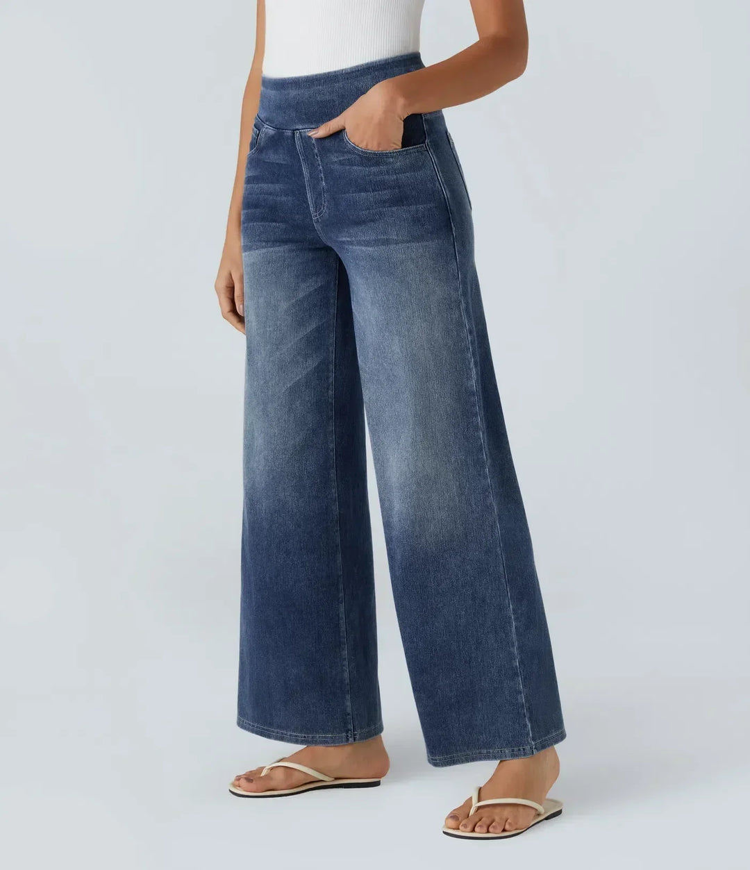 Wszemiła – Pantalon taille haute confortable