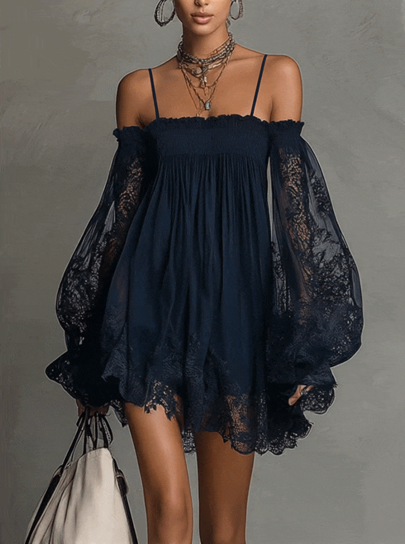 Camille | Mini-robe bustier élégante avec dentelle