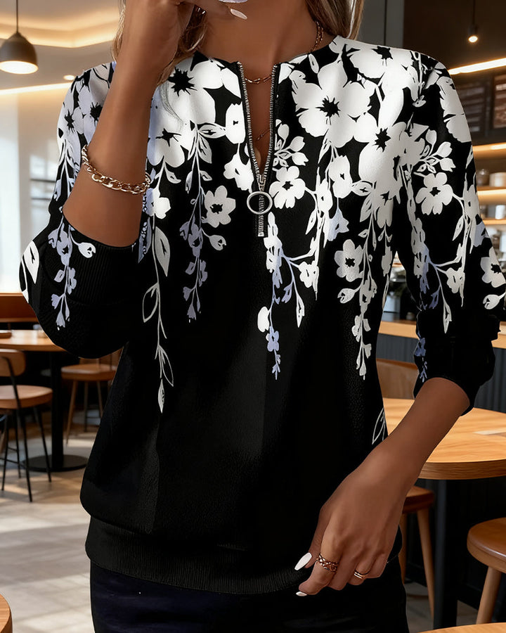 Inesa - Sweat avec imprimé zippé
