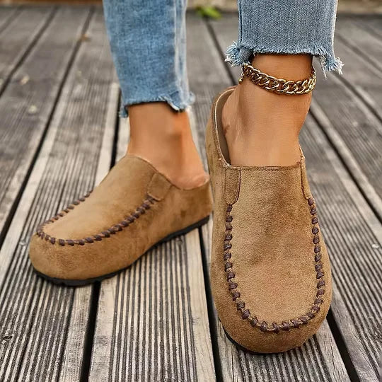 Qirena – Chaussons orthopédiques vintage en cuir