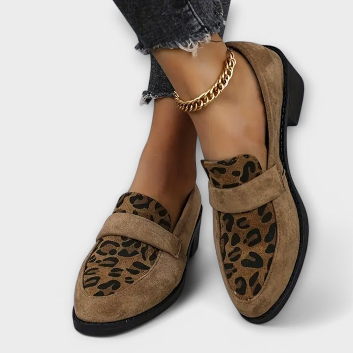 Joanna - Chaussures pour femmes élégantes à imprimé léopard