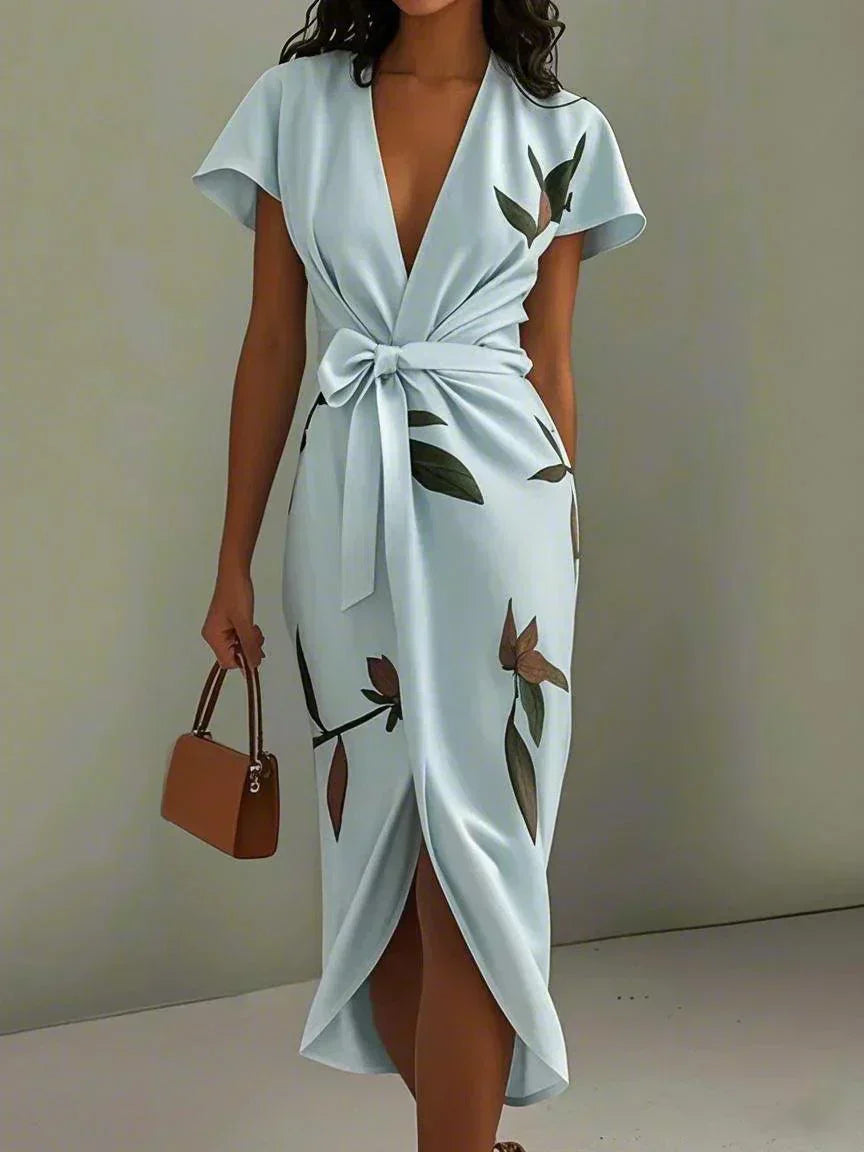 Elin™ - Robe portefeuille élégante à motif floral
