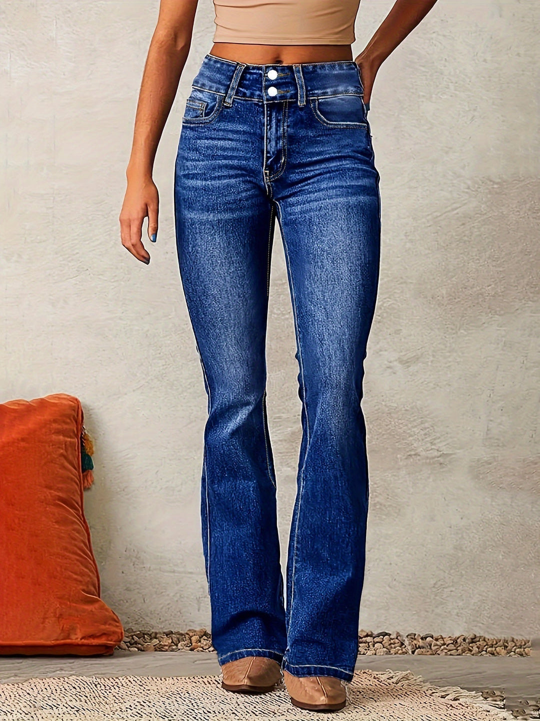 Gloria – Jean taille haute jambes évasées