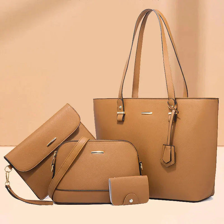 Eleonora - Ensemble 3 pièces : sac à main et sac bandoulière en cuir