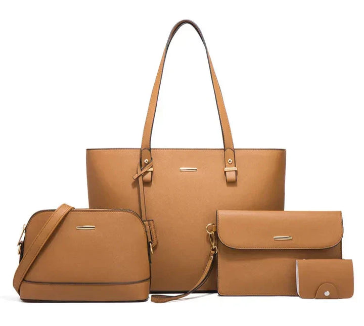 Eleonora - Ensemble 3 pièces : sac à main et sac bandoulière en cuir