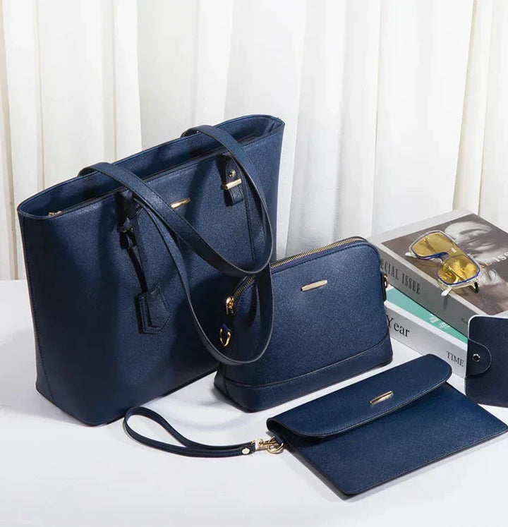 Eleonora - Ensemble 3 pièces : sac à main et sac bandoulière en cuir