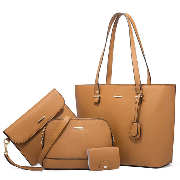 Eleonora - Ensemble 3 pièces : sac à main et sac bandoulière en cuir