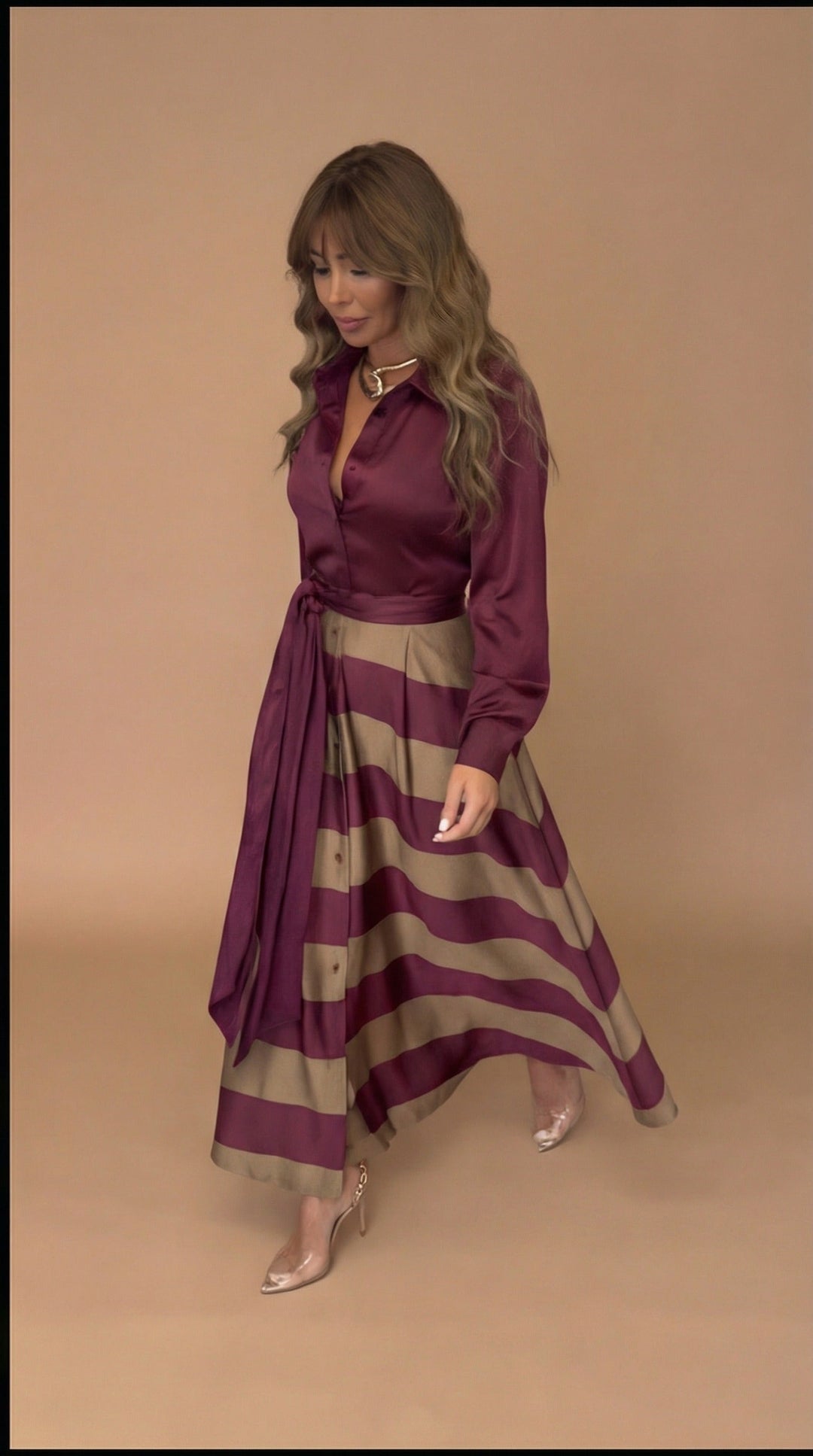 Mila™ | Robe longue rayée