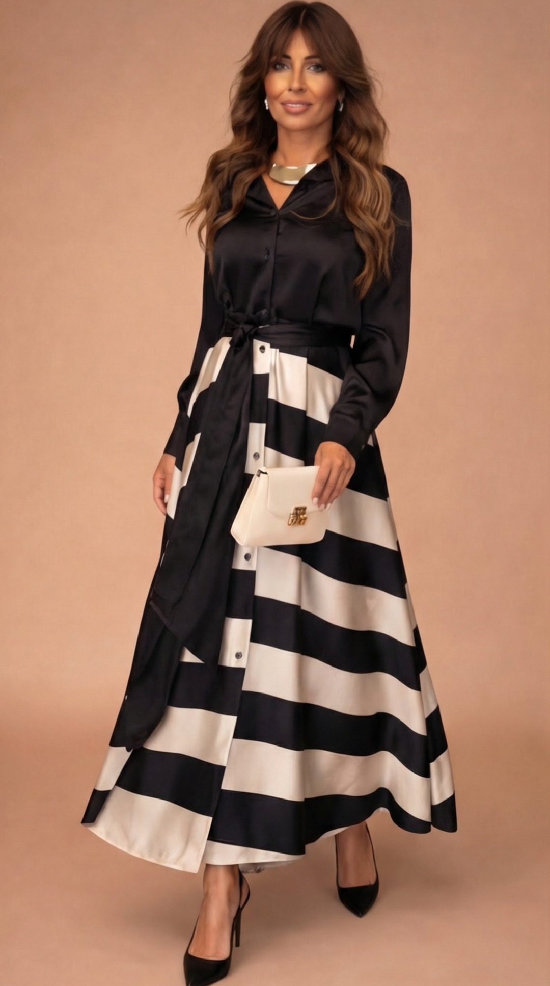 Mila™ | Robe longue rayée
