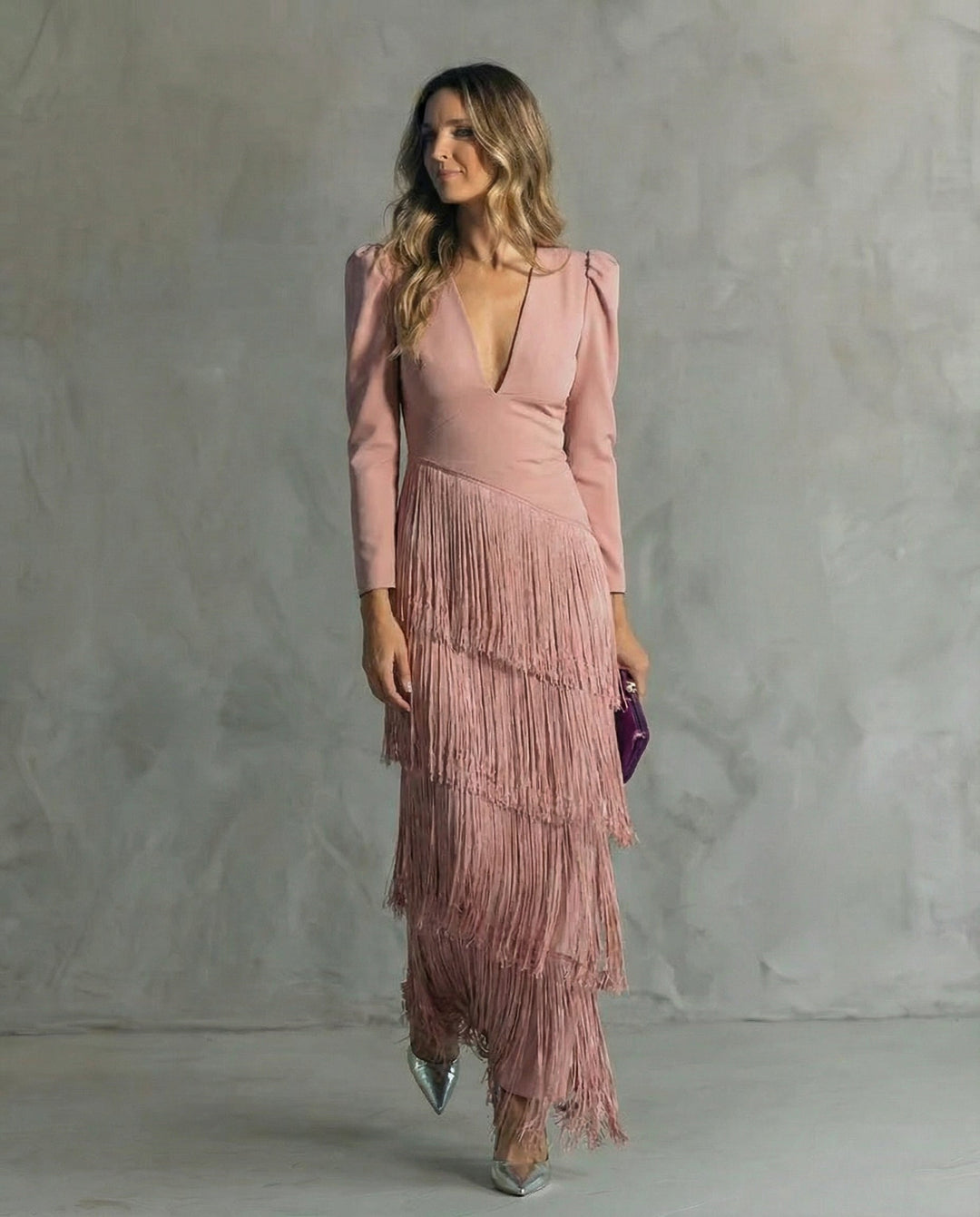 Clara™ | Robe mi-longue élégante à franges