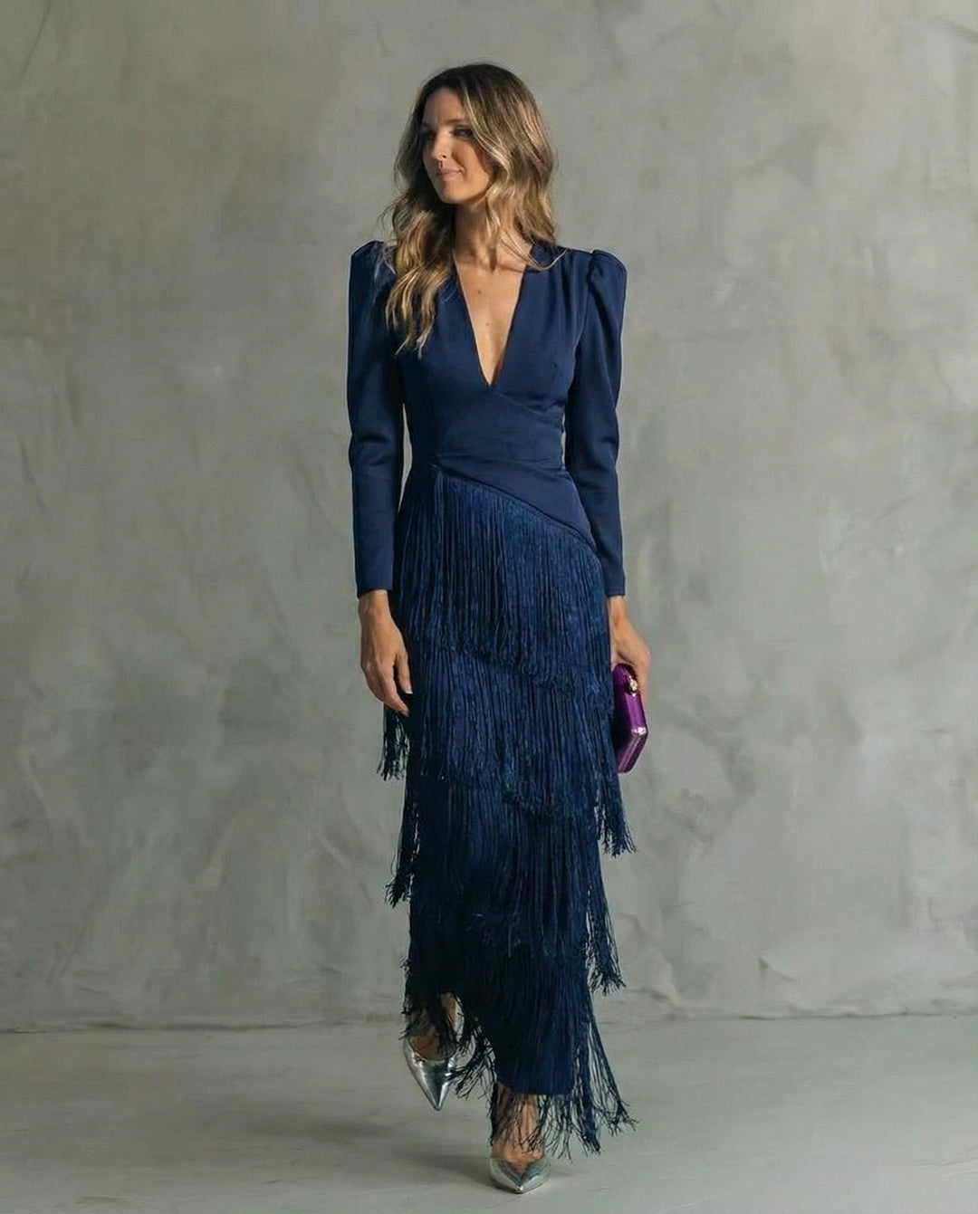 Clara™ | Robe mi-longue élégante à franges