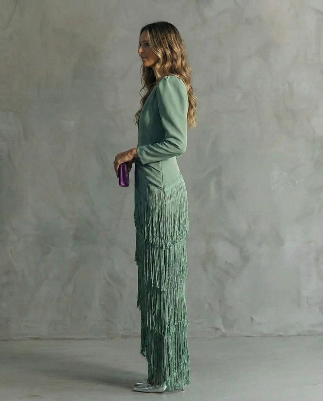 Clara™ | Robe mi-longue élégante à franges