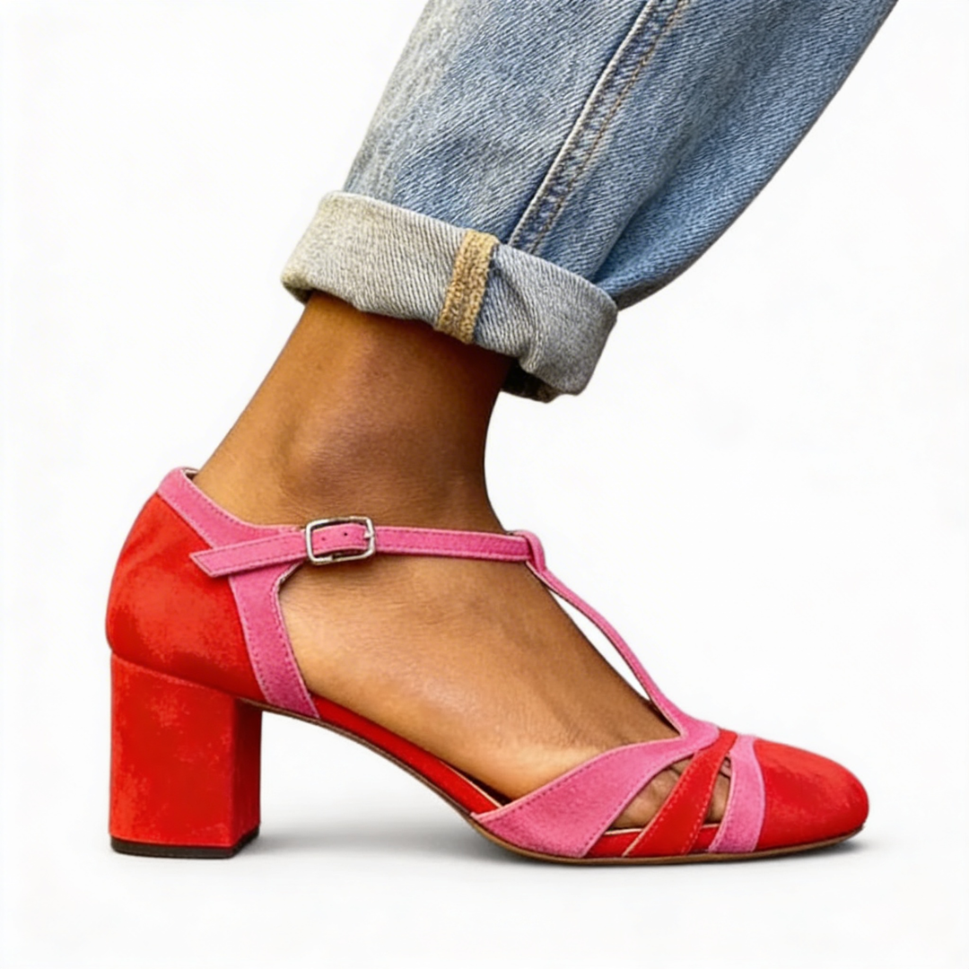 Roséline | Talons Color Block Élégance