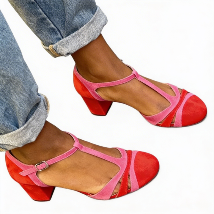 Roséline | Talons Color Block Élégance