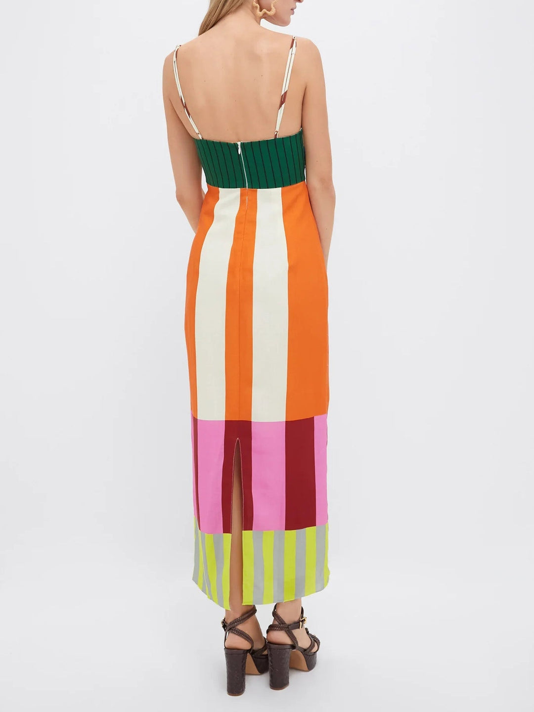 Paloma | Robe longue à rayures colorées