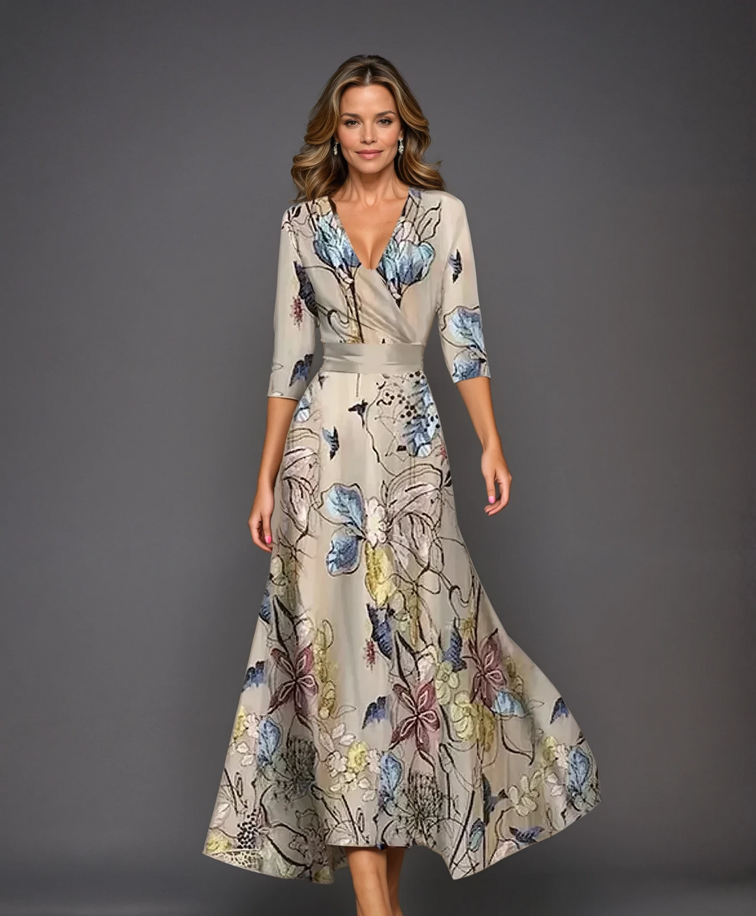 Robe chic à motif fleuri