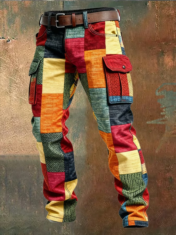 Brenvick – Pantalon cargo patchwork