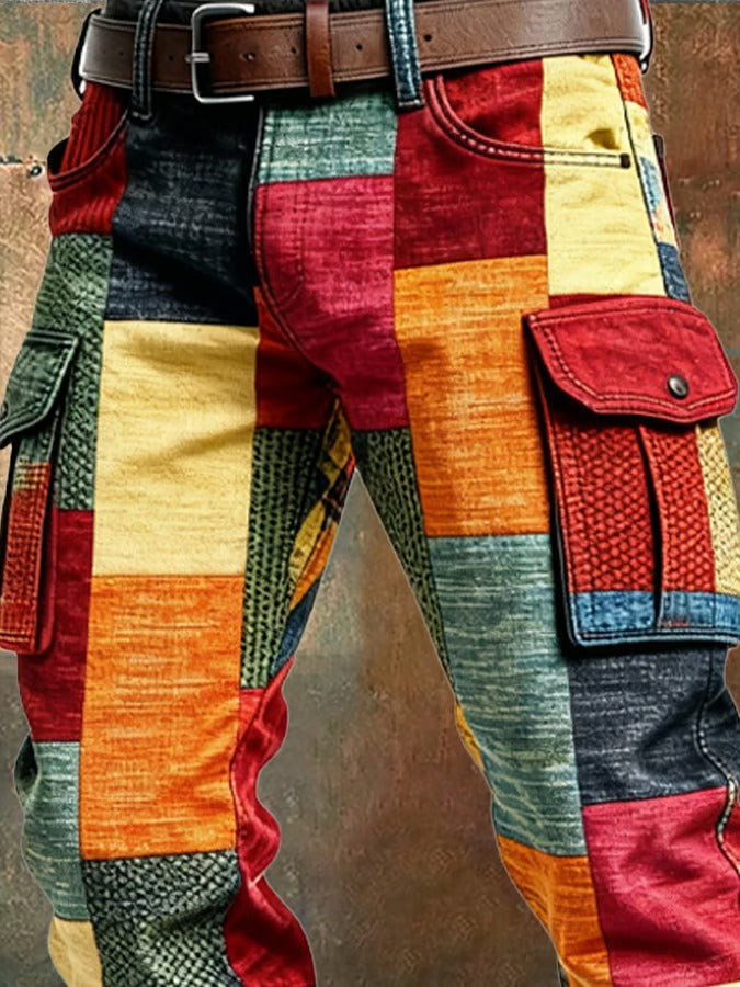Brenvick – Pantalon cargo patchwork