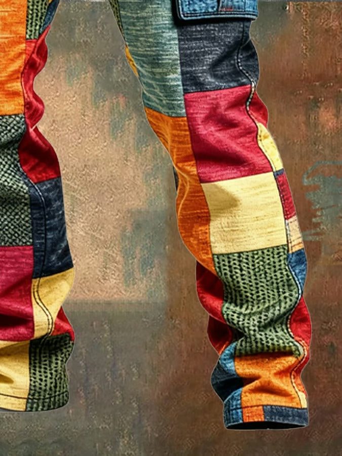 Brenvick – Pantalon cargo patchwork