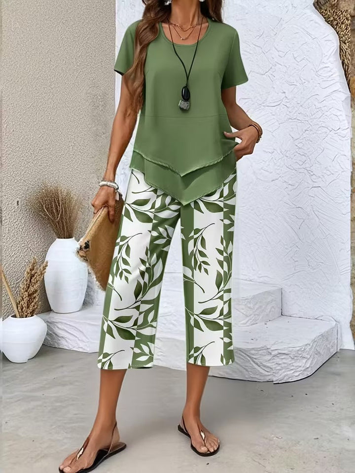 Arvessa™ | Ensemble deux pièces ample à motif feuilles