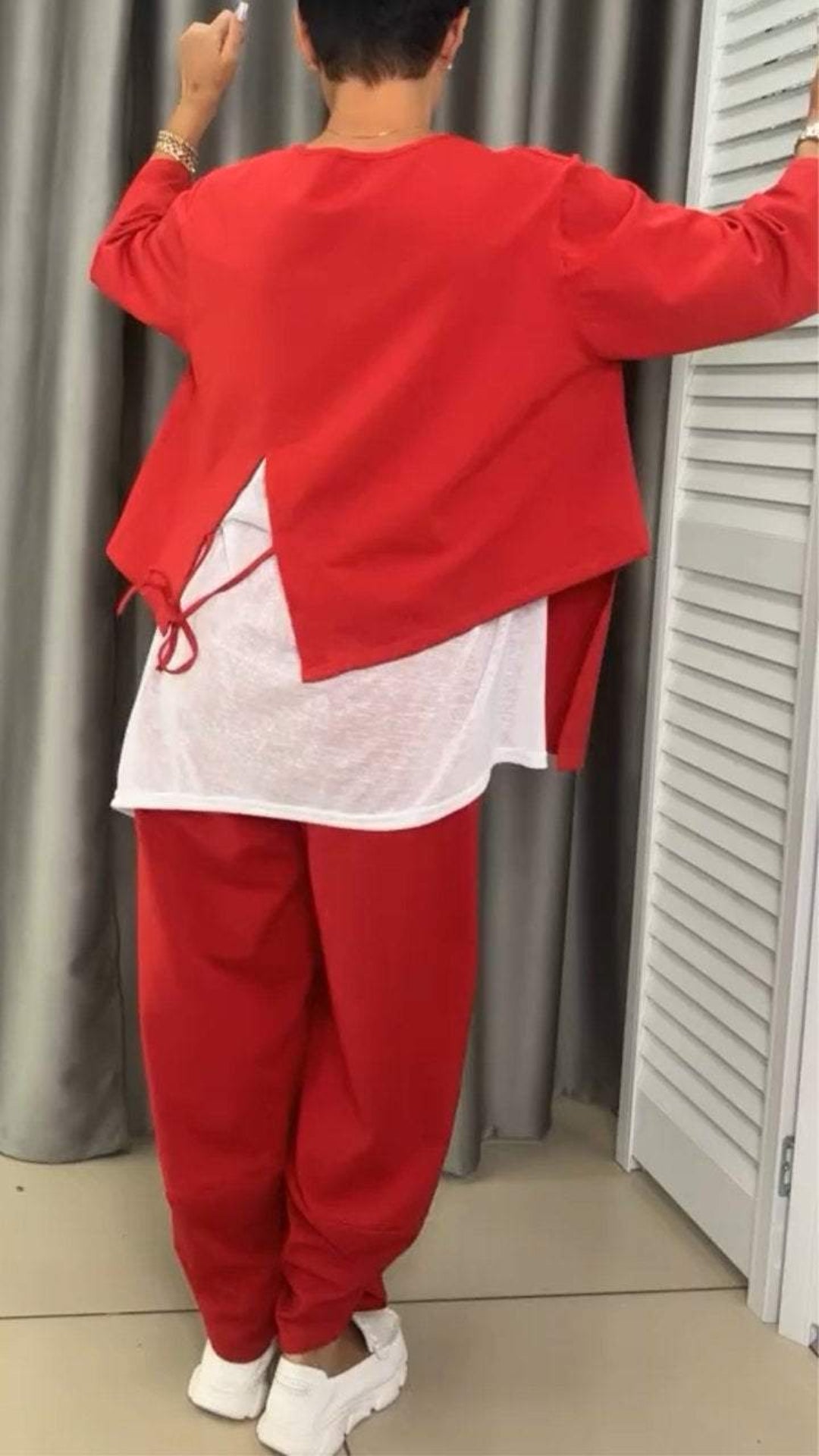 Livia - Ensemble haut et pantalon pour femme encolure ronde