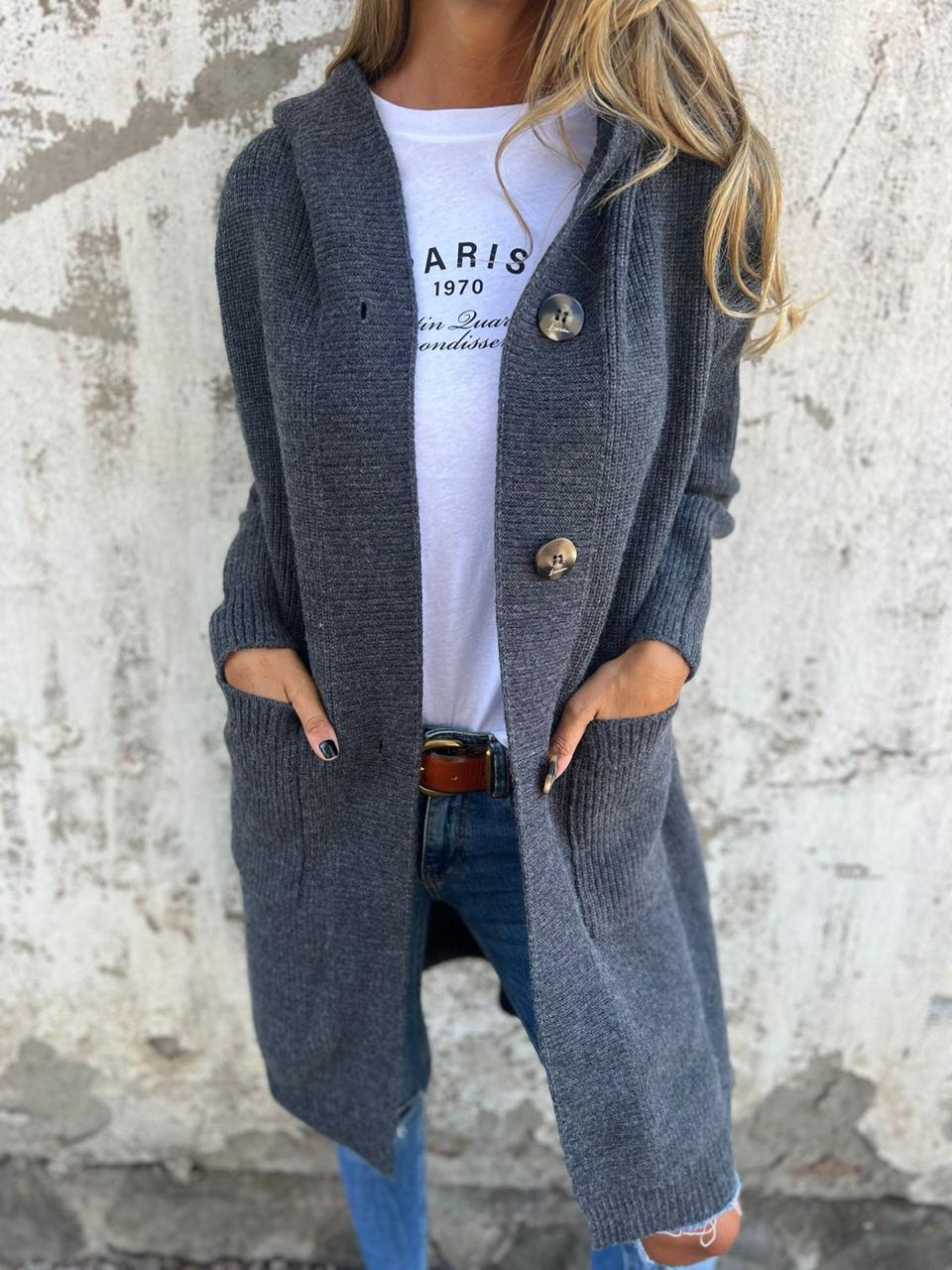 Dziewanna – Cardigan long en maille douce