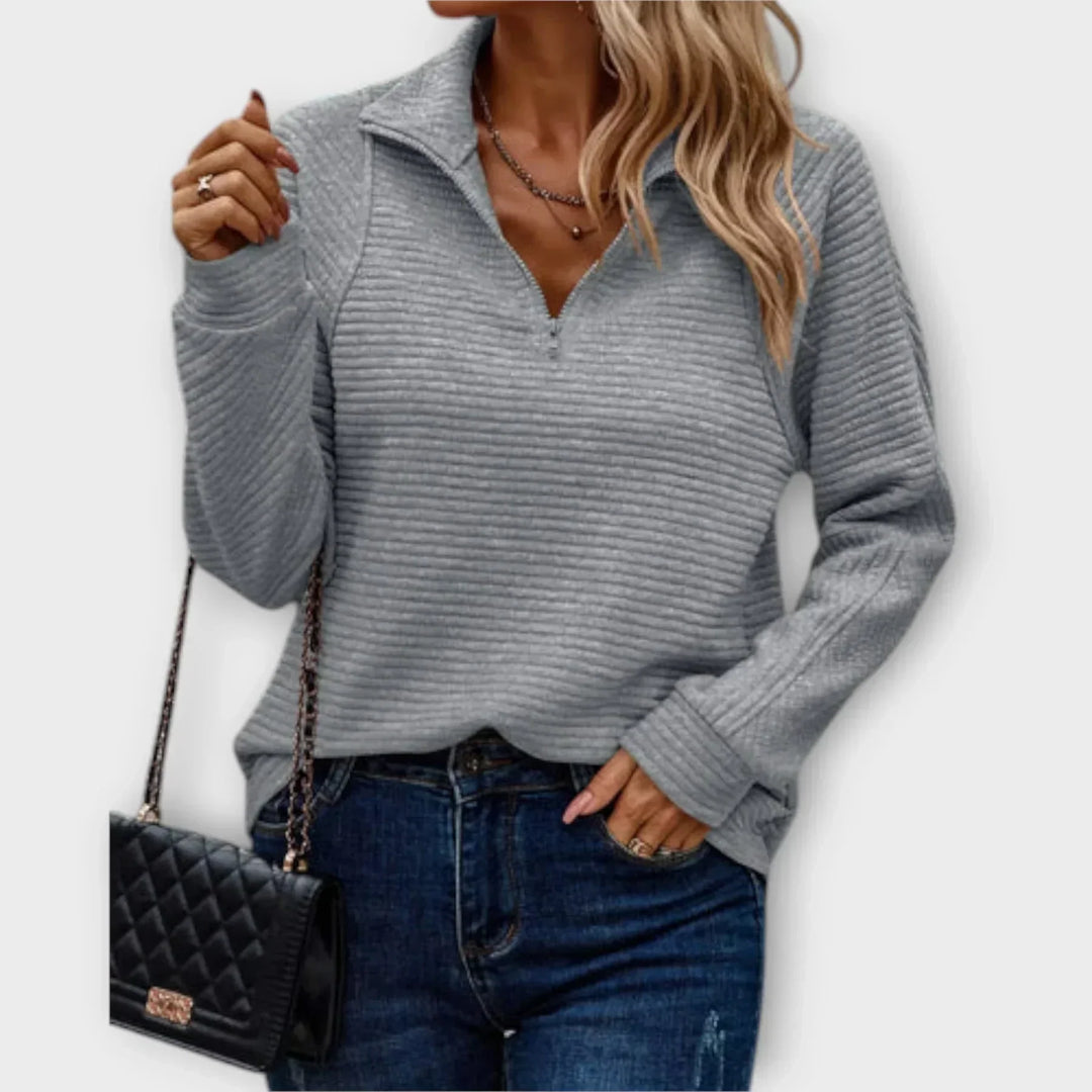 Beata – Sweat-shirt élégant avec fermeture éclair