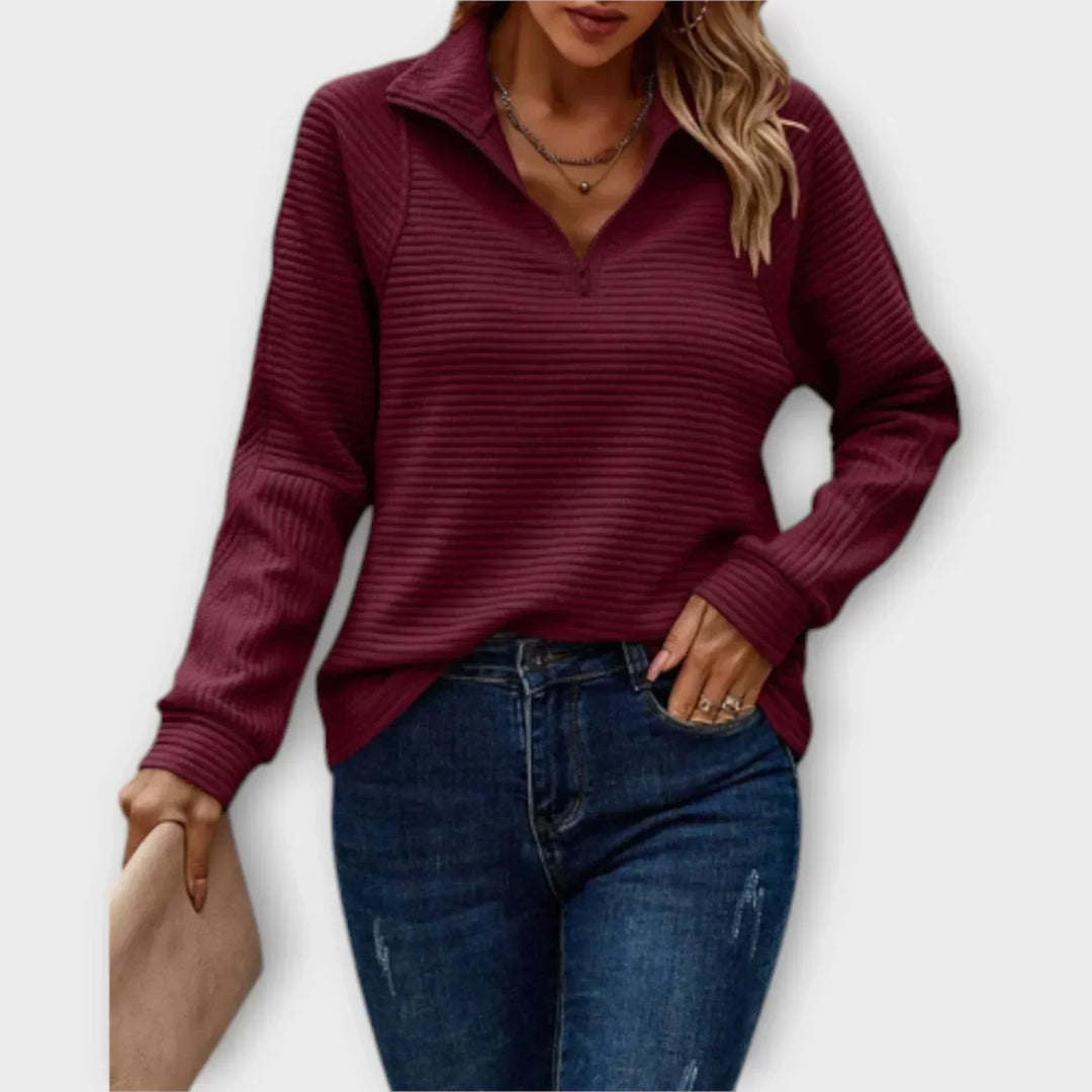 Beata – Sweat-shirt élégant avec fermeture éclair