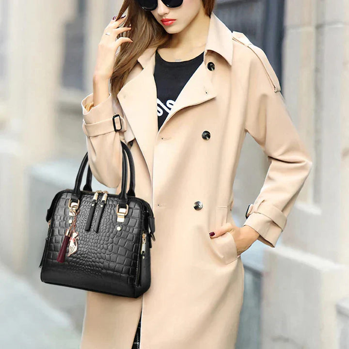 Jadwiga - Sac en cuir embossé crocodile