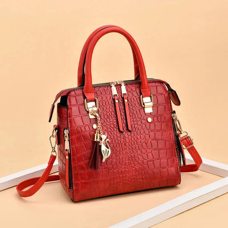 Jadwiga - Sac en cuir embossé crocodile