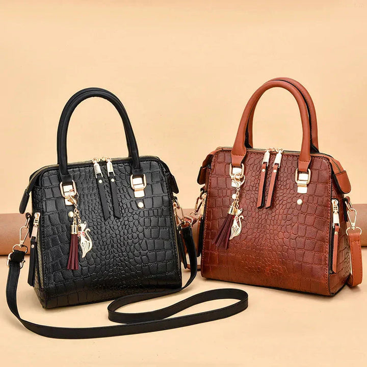 Jadwiga - Sac en cuir embossé crocodile