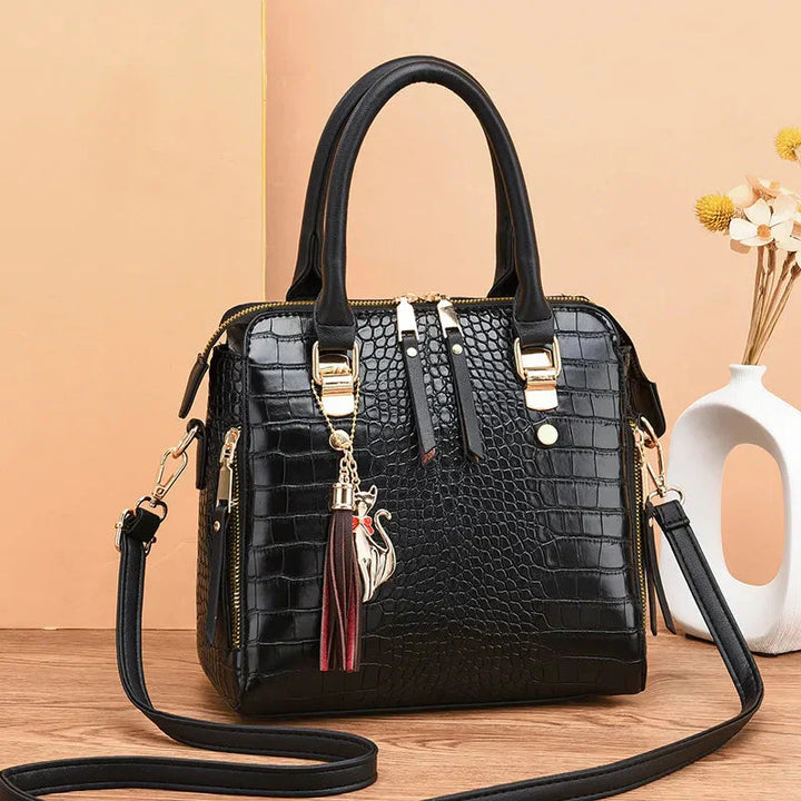 Jadwiga - Sac en cuir embossé crocodile