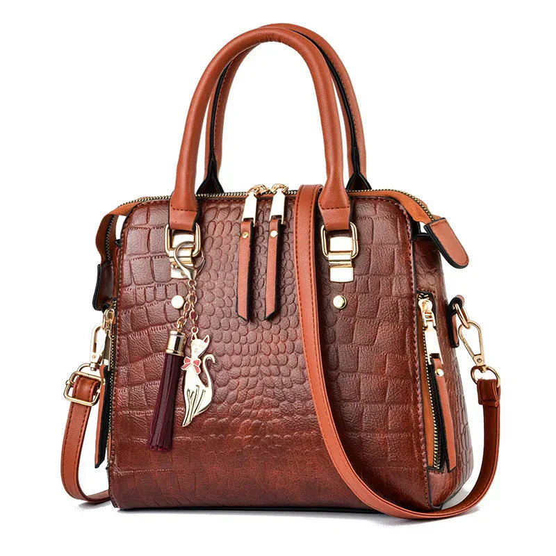 Jadwiga - Sac en cuir embossé crocodile