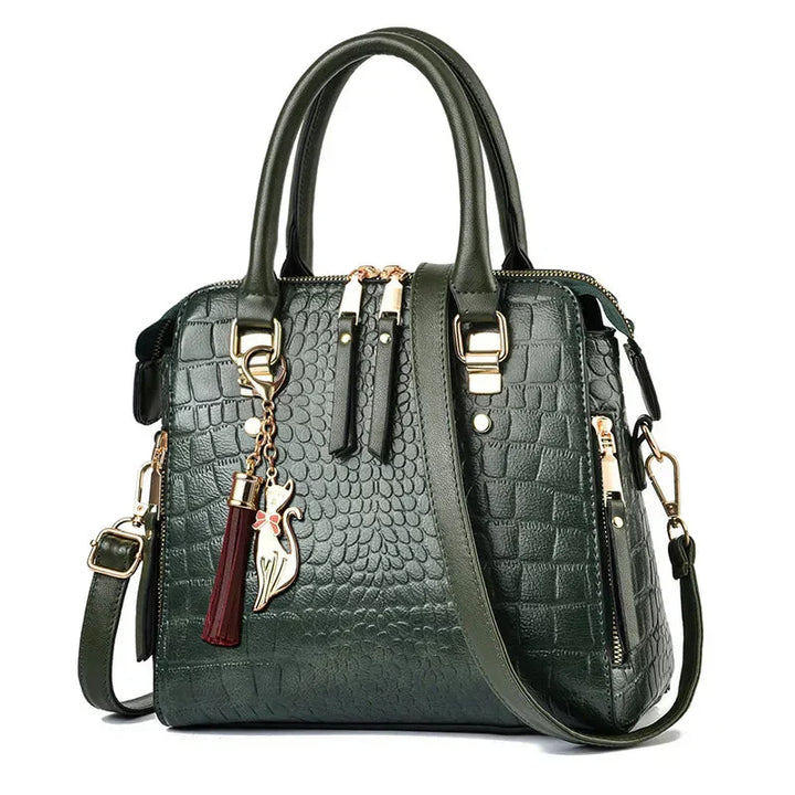 Jadwiga - Sac en cuir embossé crocodile