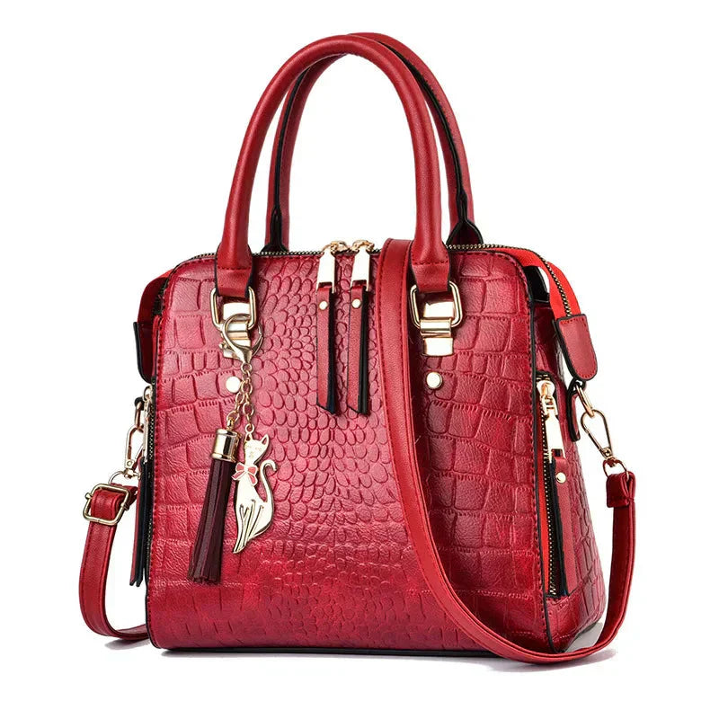 Jadwiga - Sac en cuir embossé crocodile
