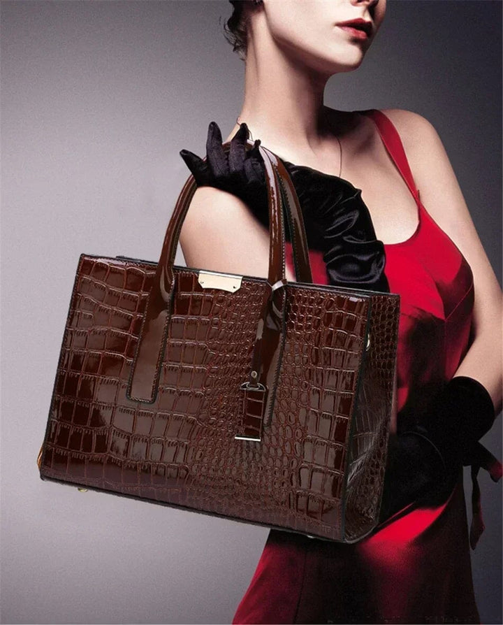 Paulina - Sac en cuir crocodile New York