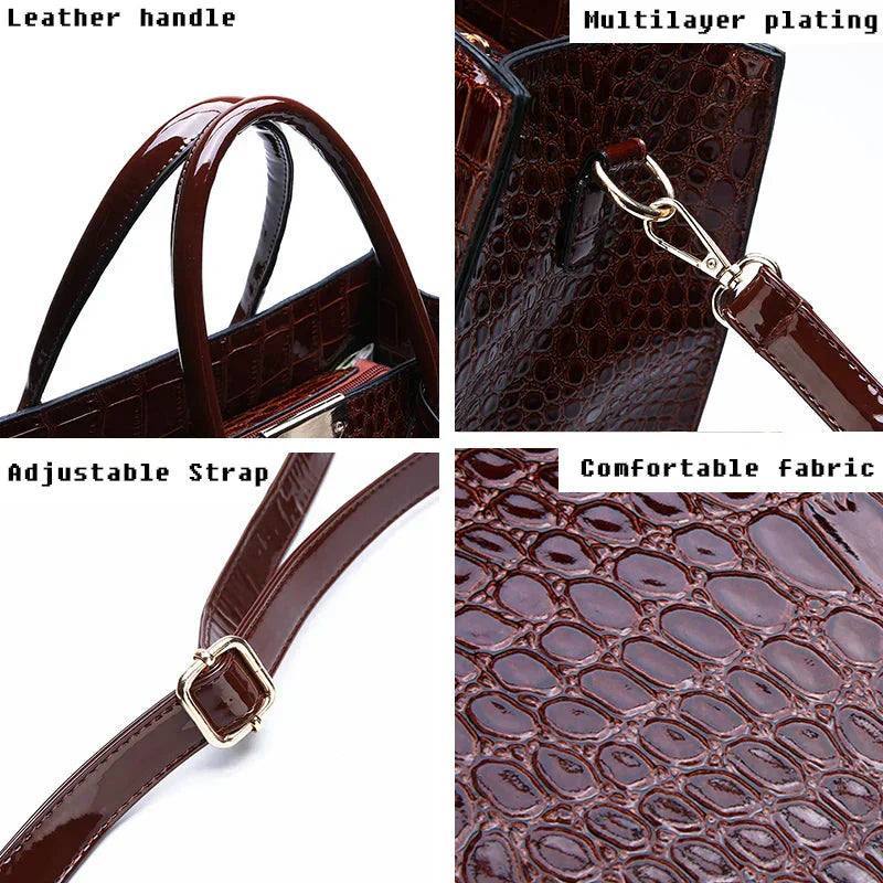 Paulina - Sac en cuir crocodile New York