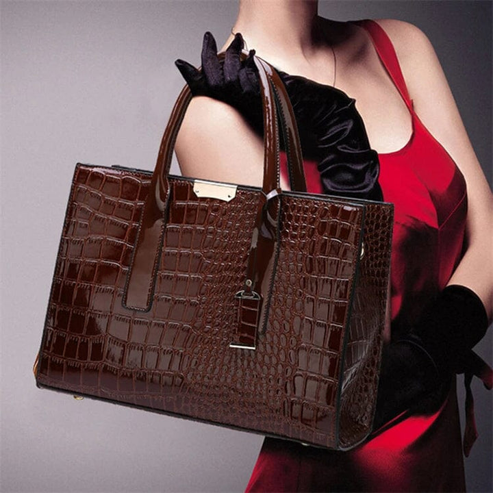 Paulina - Sac en cuir crocodile New York
