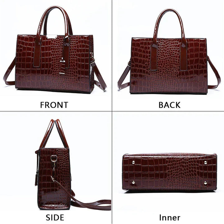 Paulina - Sac en cuir crocodile New York